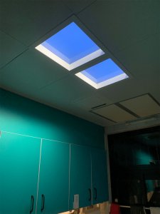 1X1ft LED Artificial Skylight Smart Home Wifi Control Ceiling Lamp Indoors - 30W - Tunable CCT - Dimmable - 1800~10000K