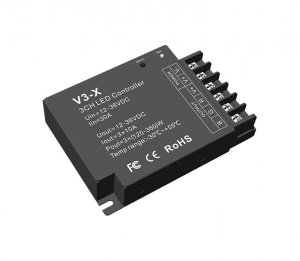 RGB/CCT/Dimming 3 Channel LED RF Controller - V3-X