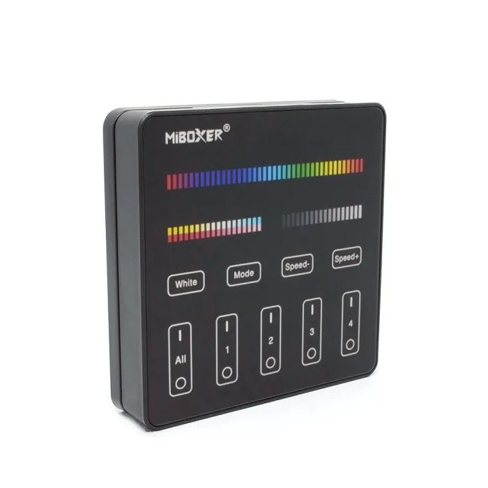 B4B MiBoxer 4-Zone RGB+CCT Wall Panel Controller (Black)