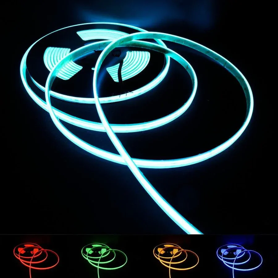 5m RGB COB LED Strip 24V IP67 Waterproof 840 LEDs/m 5cm Cut