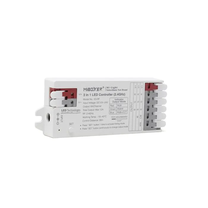 E3RF MiBoxer 3-In-1 RF 2.4G Controller / Receiver (12V & 24V)