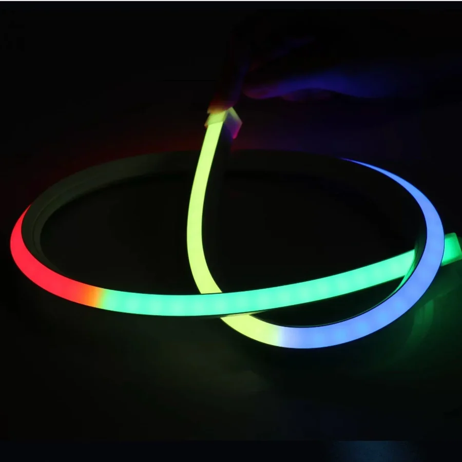 5m Digital Pixel RGB Neon Flex 24V Addressable 16x16mm IP65 Waterproof WS2811