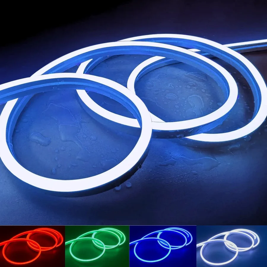 RGB Neon Flex 8x18mm 24V IP65 Waterproof 10cm cut 5 Metre