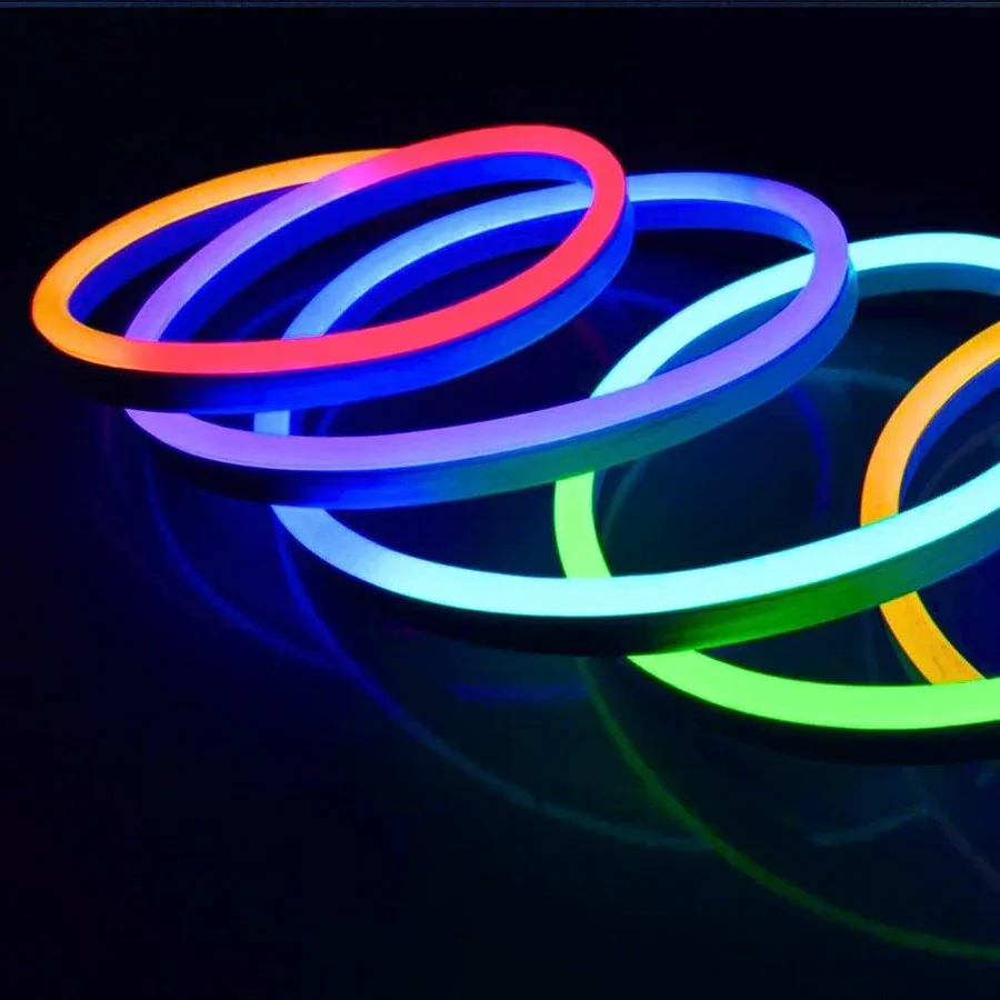 5m RGB Neon Flex 24V 10x20mm IP68 Waterproof 12.5cm Cut