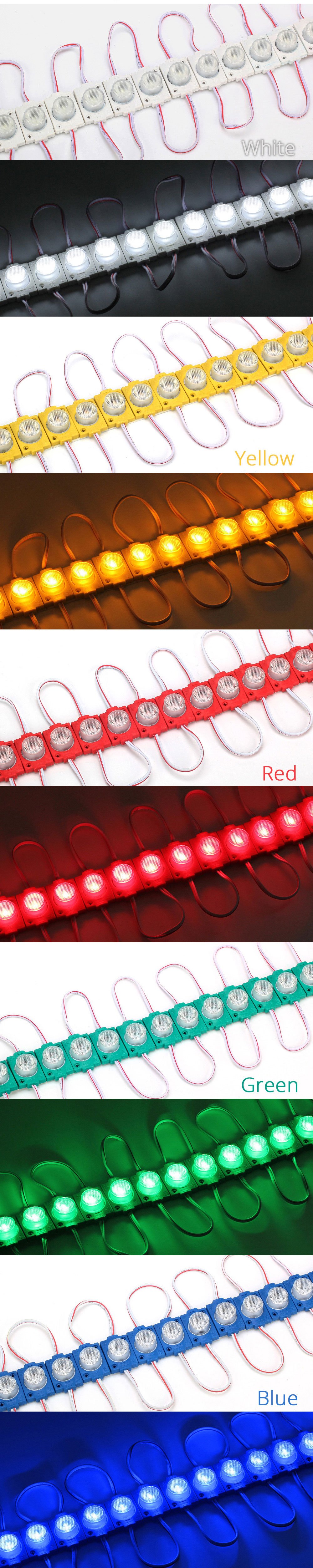 Single Color LED Module - 3030 LED Sign Lighting Modules With Lens - 20Pack