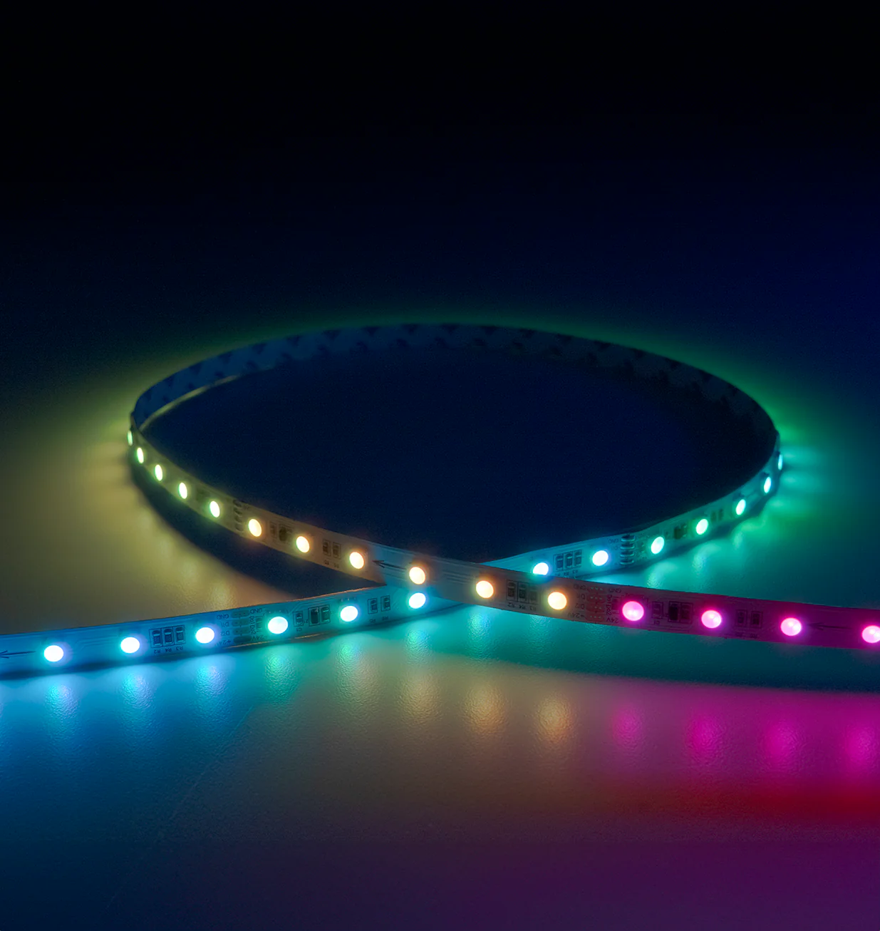 SPI Addressable LED Strip Light – RGB Color Changing - 24V - IP20