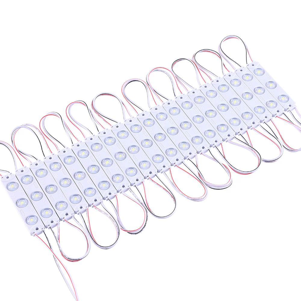 LED Module Lights, 3LEDs/Mod, DC12V, 1W, LED Waterproof Decorative Light for Letter Sign Advertising Signs with Tape Adhesive Backside