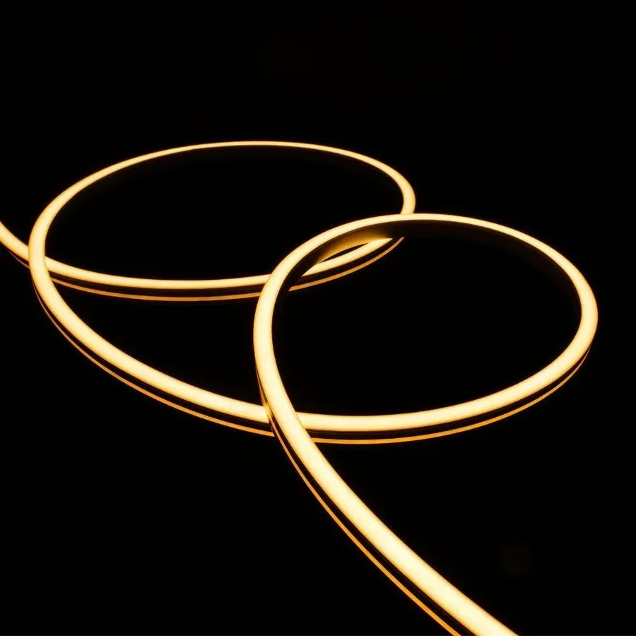 5m Warm White Neon Flex 2700K 24V 6x12mm IP67 Waterproof Free Cut