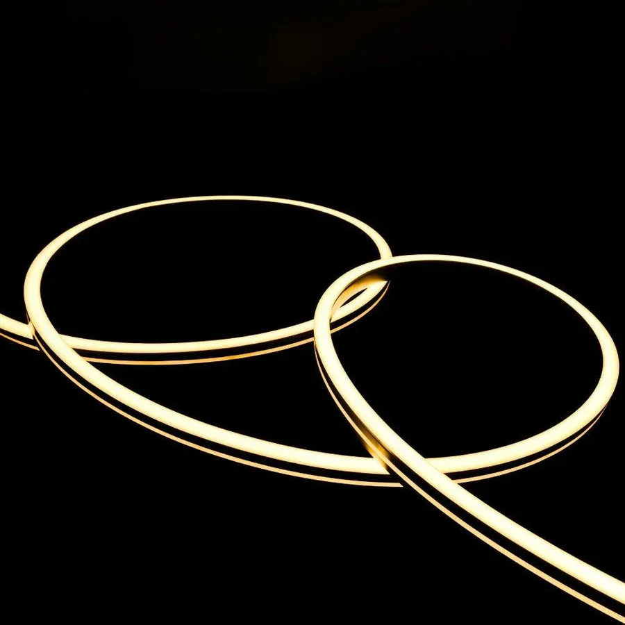 5m Warm White Neon Flex 3000K 24V 6x12mm IP67 Waterproof Free Cut