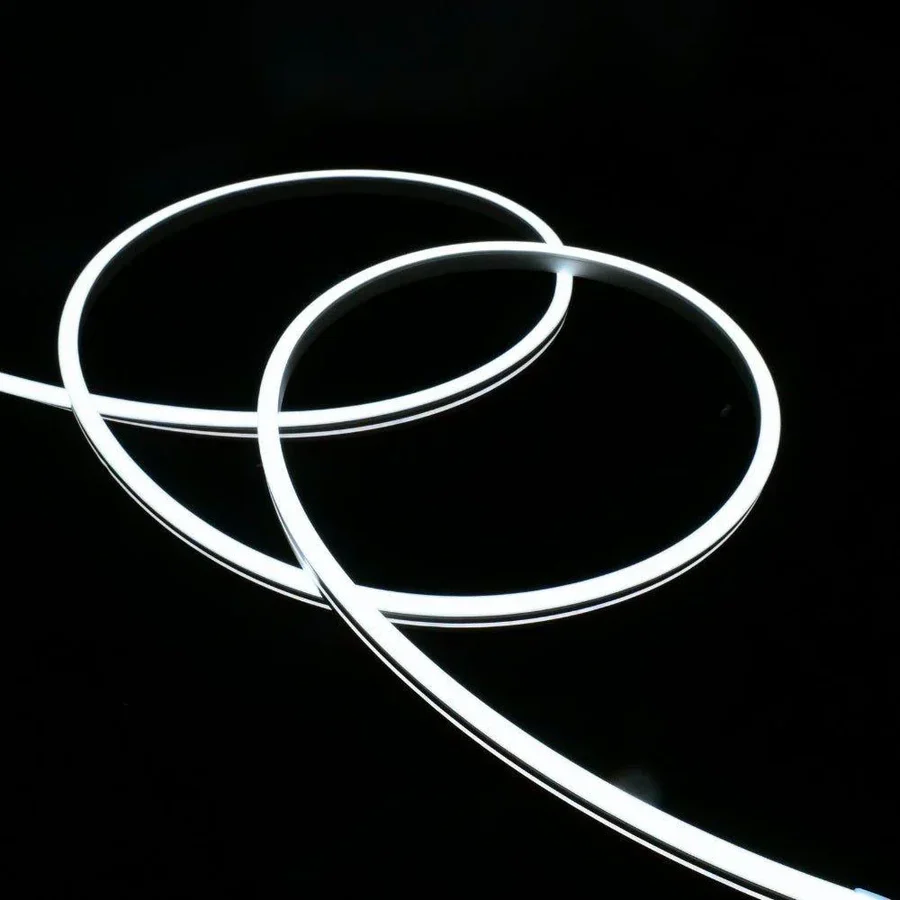 5m Cool White Neon Flex 6000K 24V 6x12mm IP67 Waterproof Free Cut