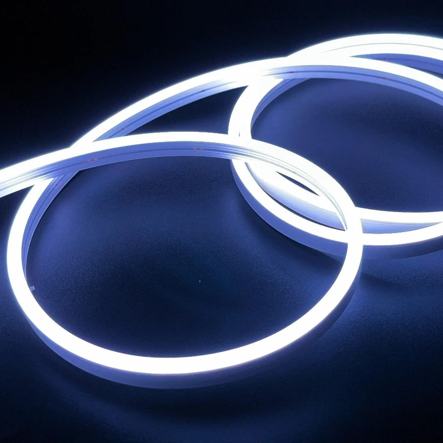 5m Mini Cool White Neon Flex 6000K 12V 6x12mm IP65 Waterproof 1cm Cut