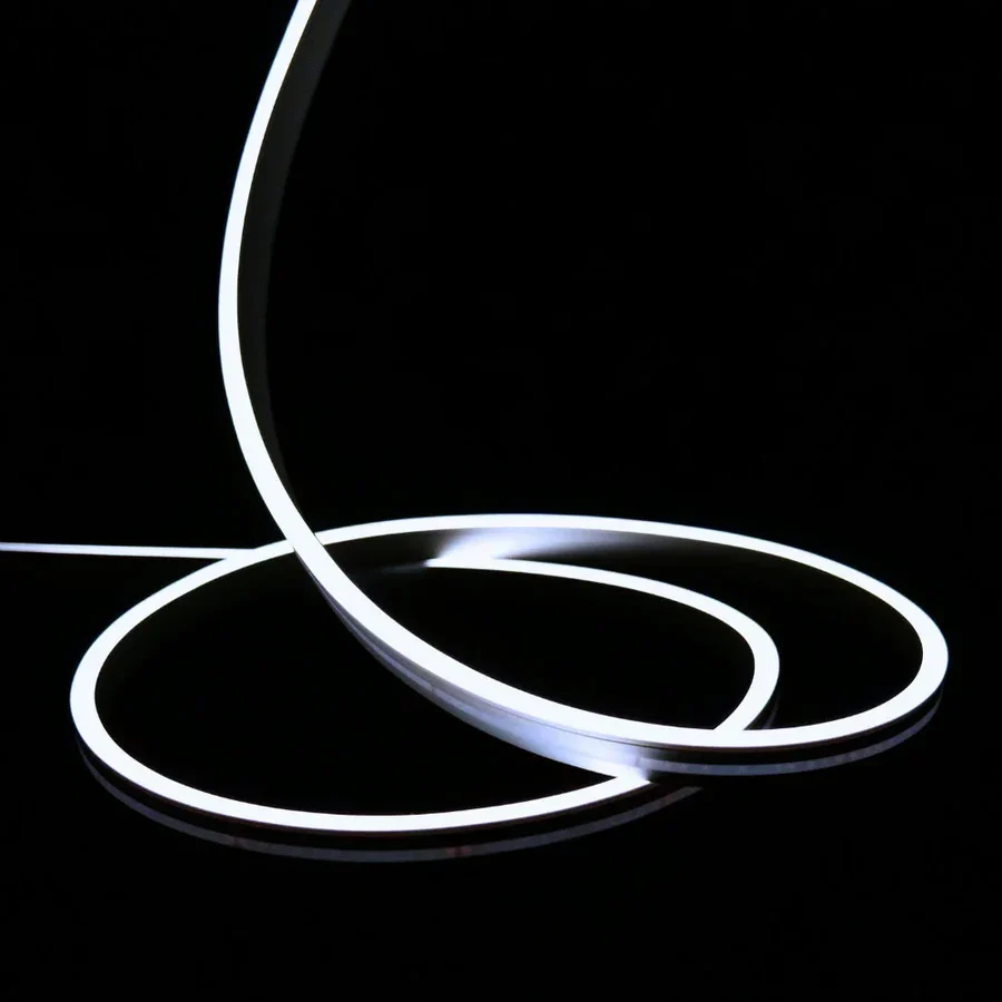 Mini Cool White Neon Flex 6000K 24V 6x12mm IP65 Waterproof 15m