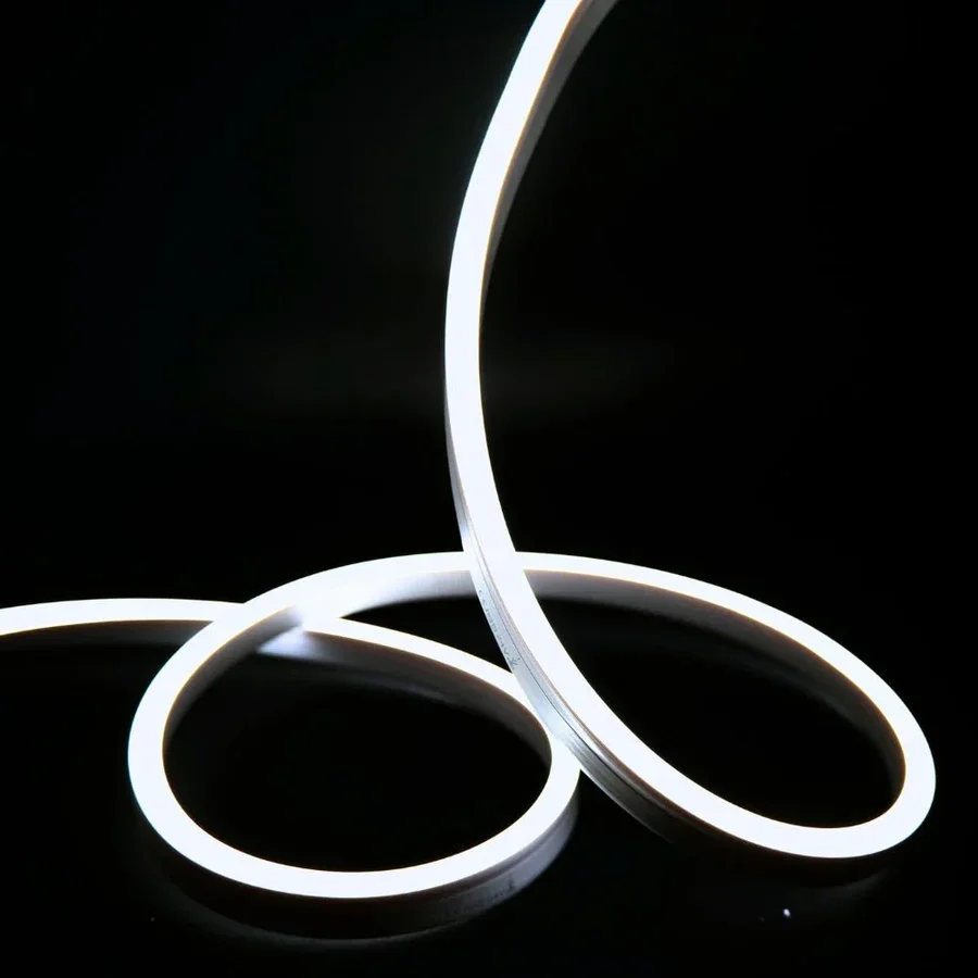 5m Cool White LED Neon Flex 6000K 24V 10x20mm IP68 Waterproof 12.5cm Cut