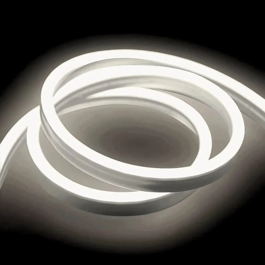 5m Natural White Neon Flex 4000K DC 12V IP65 Waterproof 8x16mm 120 LEDs/M