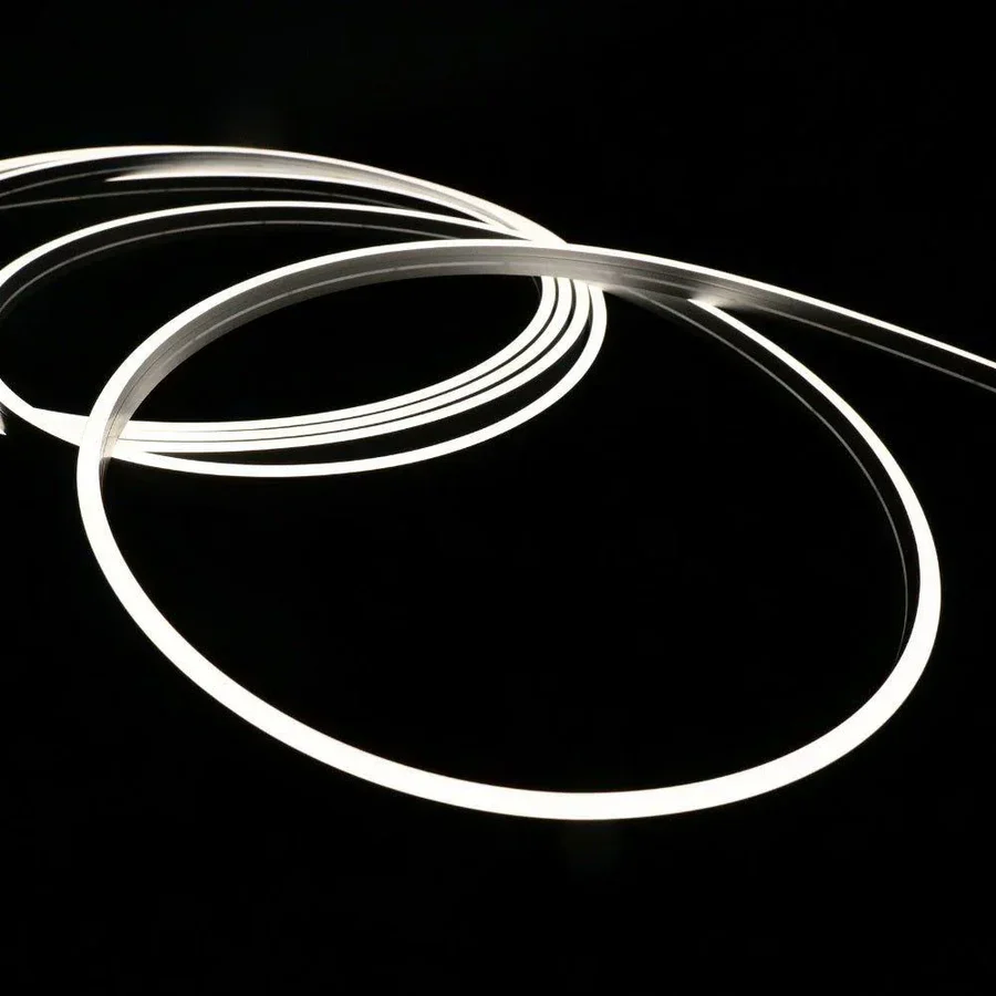 5m Mini Natural White Neon Flex 4000K 24V 4x10mm IP65 Waterproof 168LEDs/m