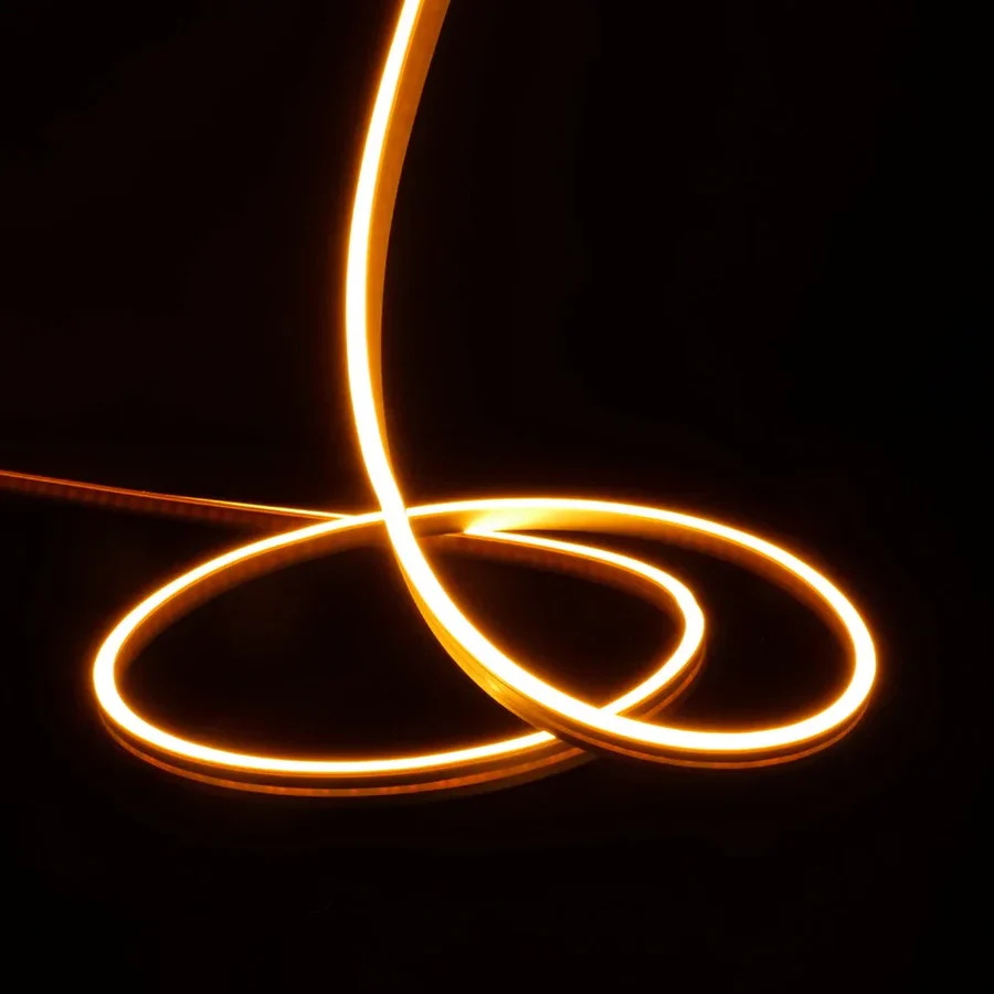 Mini Orange Neon Flex 24V 6x12mm IP65 Waterproof 15m