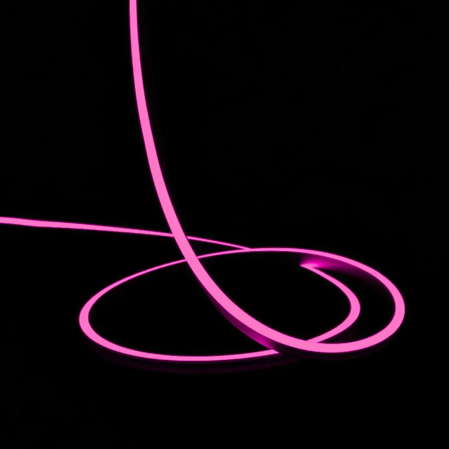 Pink Neon Flex 24V 8x16mm 120LEDs/m IP65 Waterproof 5cm Cut 5m