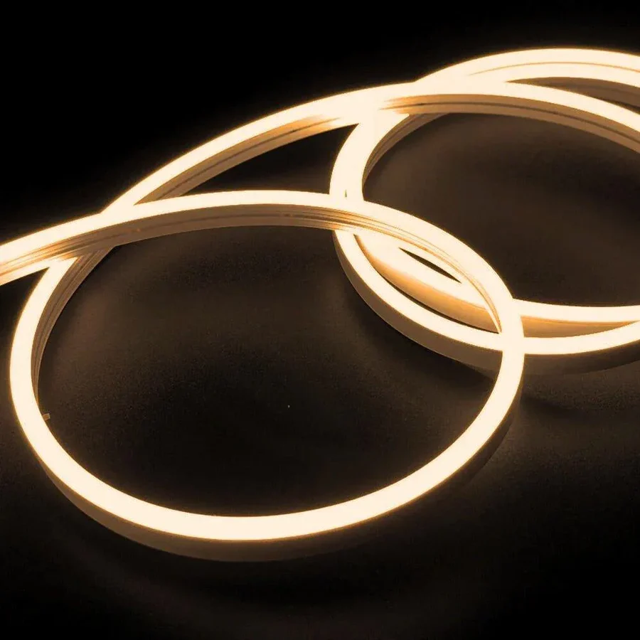 5m Mini Warm White Neon Flex 3000K 12V 6x12mm IP65 Waterproof 1cm Cut