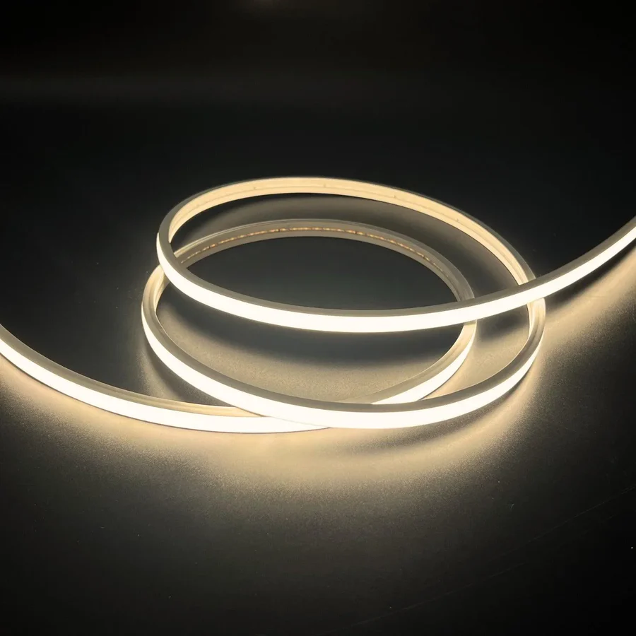 5m Warm White Neon Flex 3000K 24V Top Bending 10x6mm IP65 Waterproof 280LEDs/m