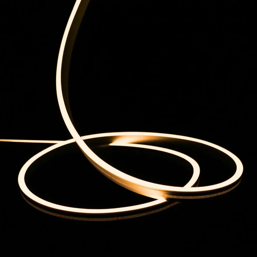 5m Warm White Neon Flex 24V 8x16mm 120LEDs/m IP65 Waterproof