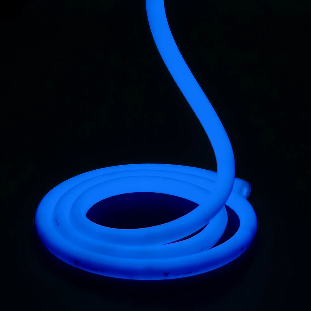 Essential LED Neon Flex , 18mm, Circular 360°, Blue, 12V / 24V, 5 Metre Reel