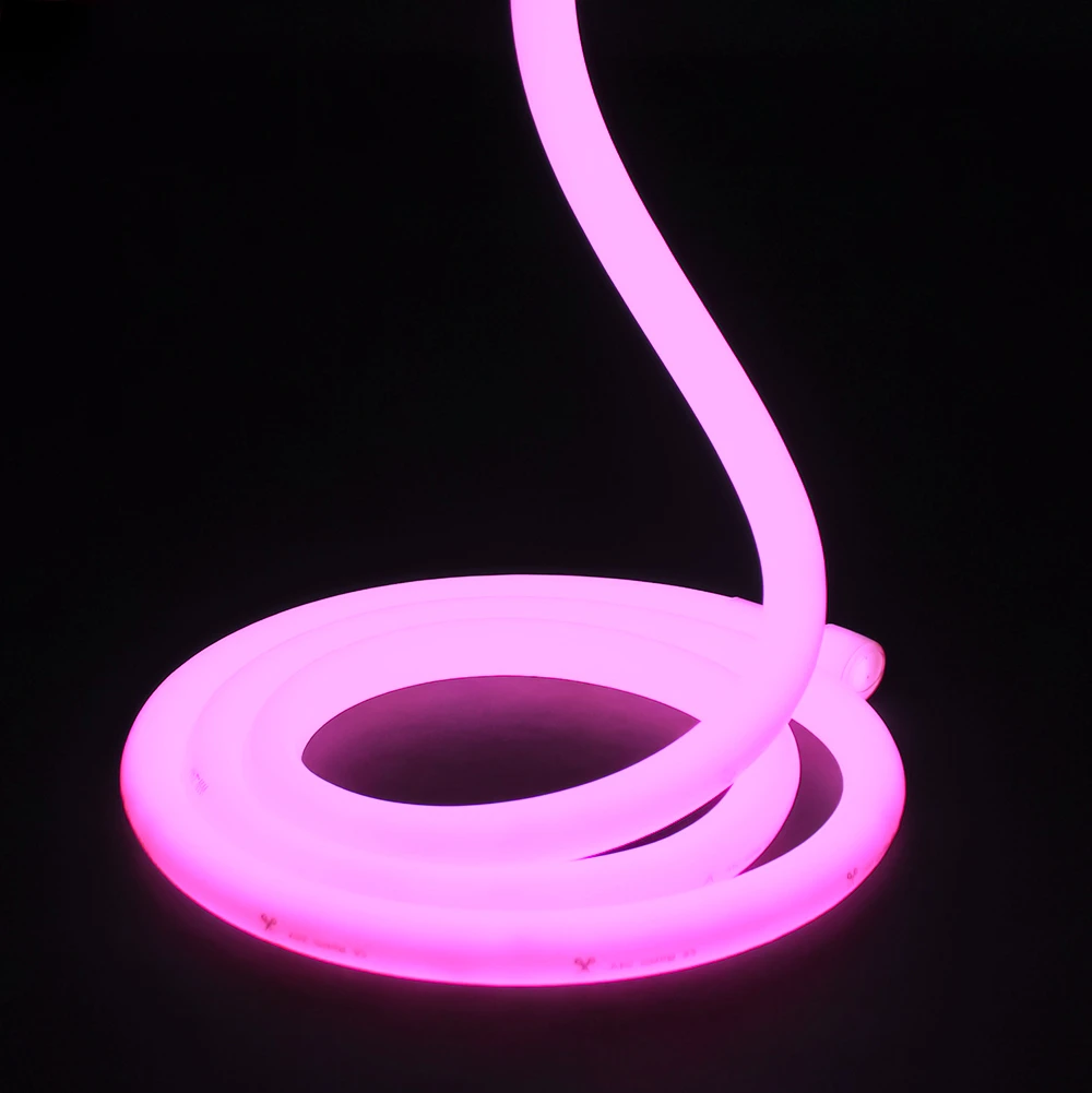 Essential LED Neon Flex , 18mm, Circular 360°, Pink, 12V / 24V, 5 Metre Reel