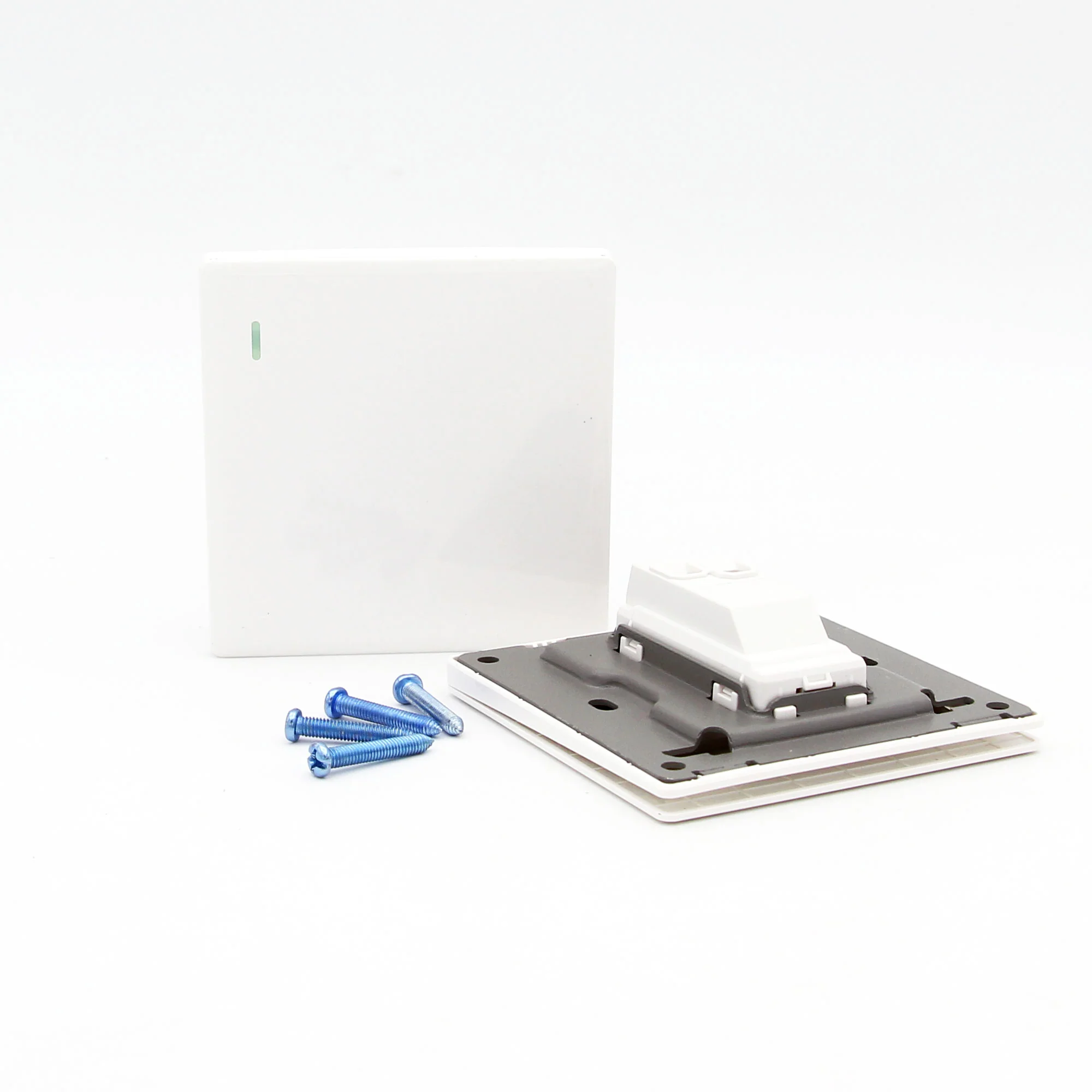 2 Pack UK/EU 86*86mm Self-reset Push Switch Panel