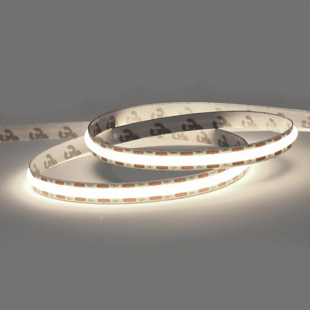 Professional Series COB Continuous LED Tape, 9w p/m, 4000K CRI>90, Mini Cut Point, IP20, 12V, 5 Metre Reel