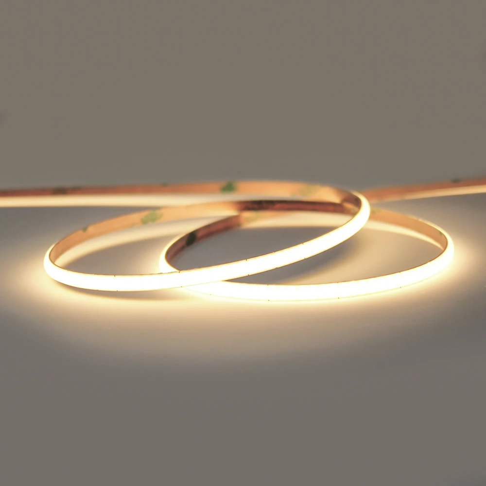 Professional Series Micro Width COB Continuous LED Tape, 10w p/m, 3000K CRI>90, IP20, 24V, 5 Metre Reel