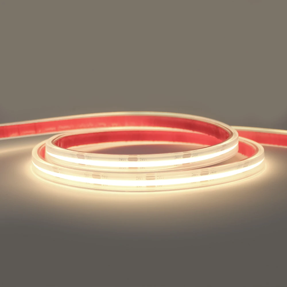 Professional Series COB Continuous LED Tape, 11.2w p/m, 3000K CRI>90, IP67, 5 Metre Reel, 12V / 24V