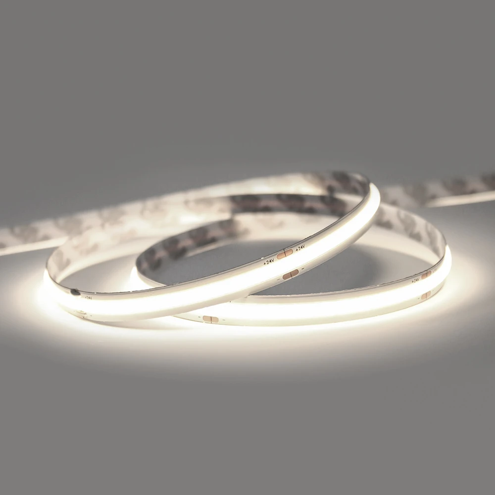 Professional Series COB Continuous LED Tape, 11.2w p/m, High CRI, 4000K CRI>90, IP20, 12V / 24V, 5 Metre Reel