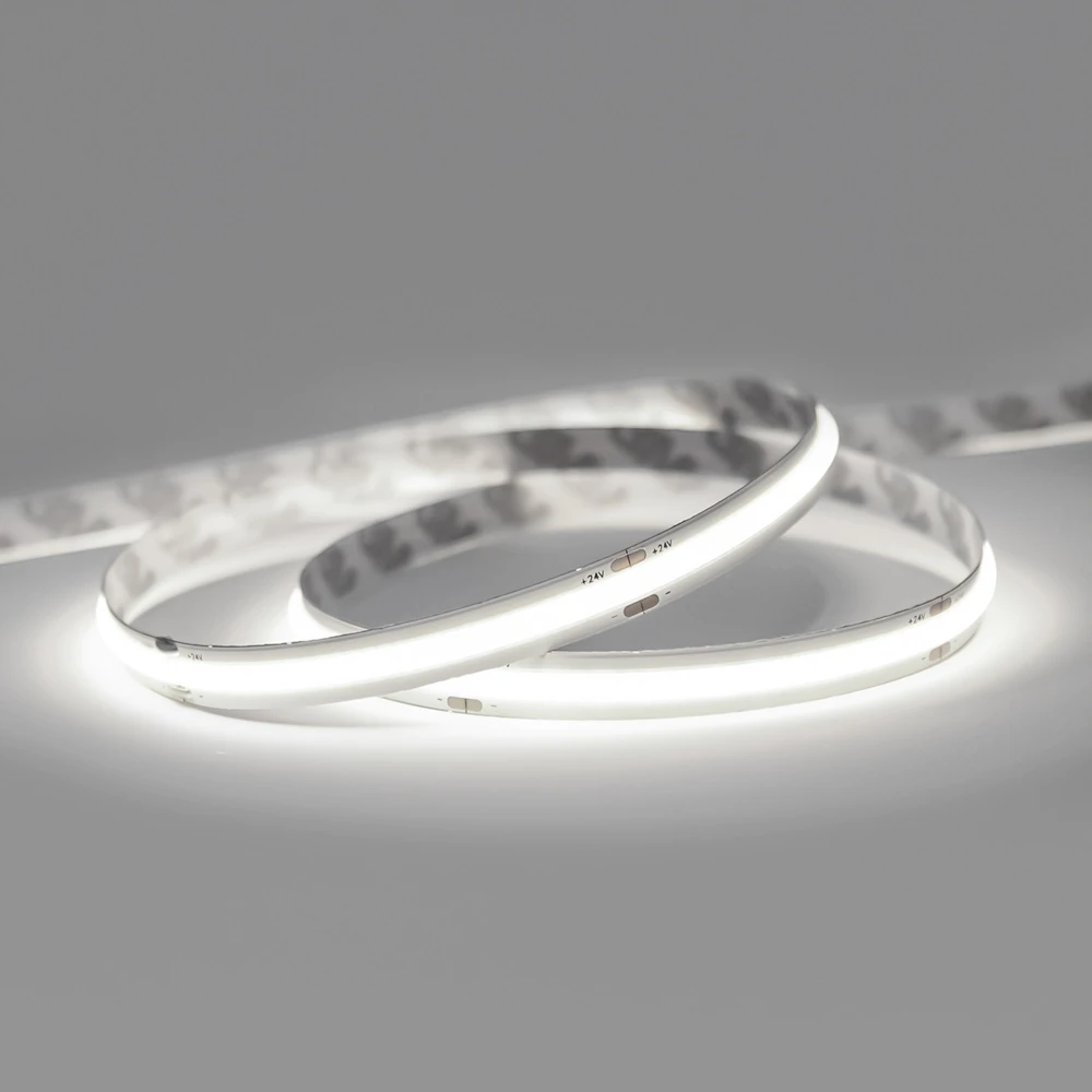 Professional Series COB Continuous LED Tape, 11.2w p/m, High CRI, 6500K CRI>90, IP20, 12V / 24V, 5 Metre Reel