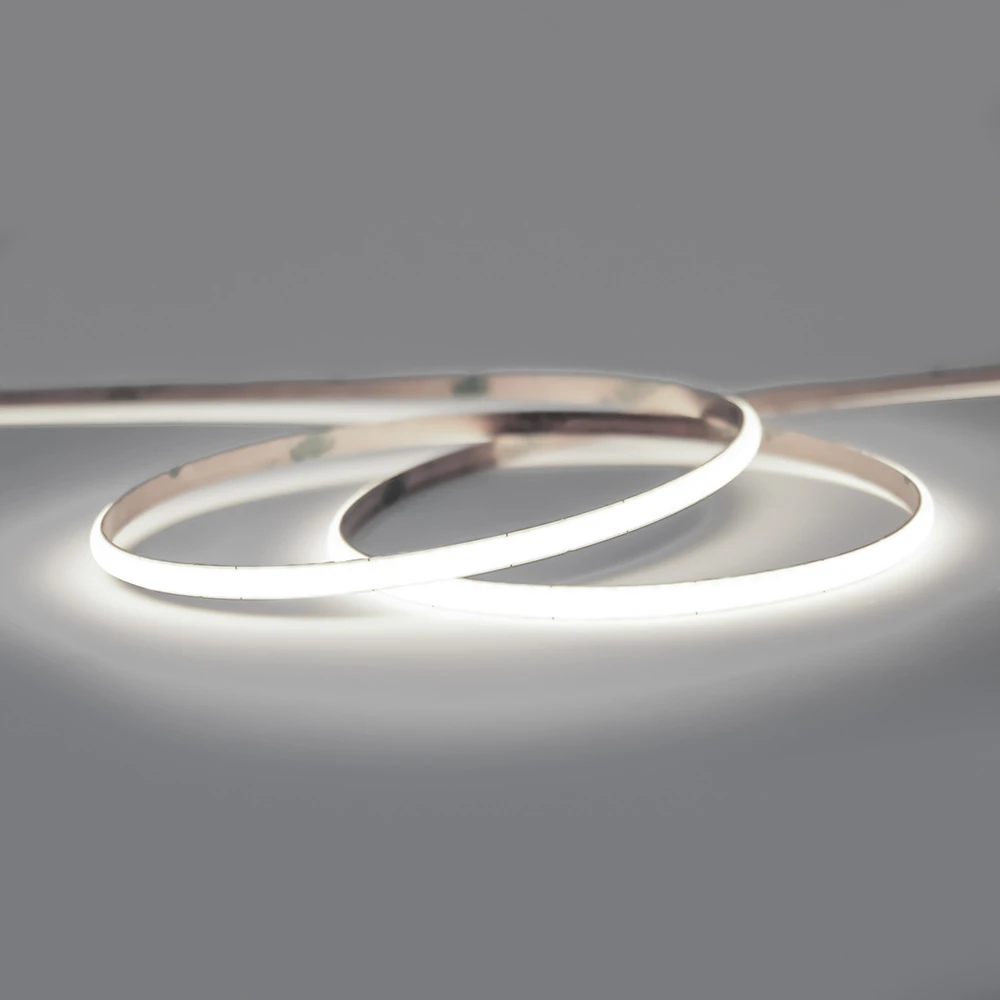 Professional Series Micro Width COB Continuous LED Tape, 10w p/m, 6500K CRI>90, IP20, 24V, 5 Metre Reel