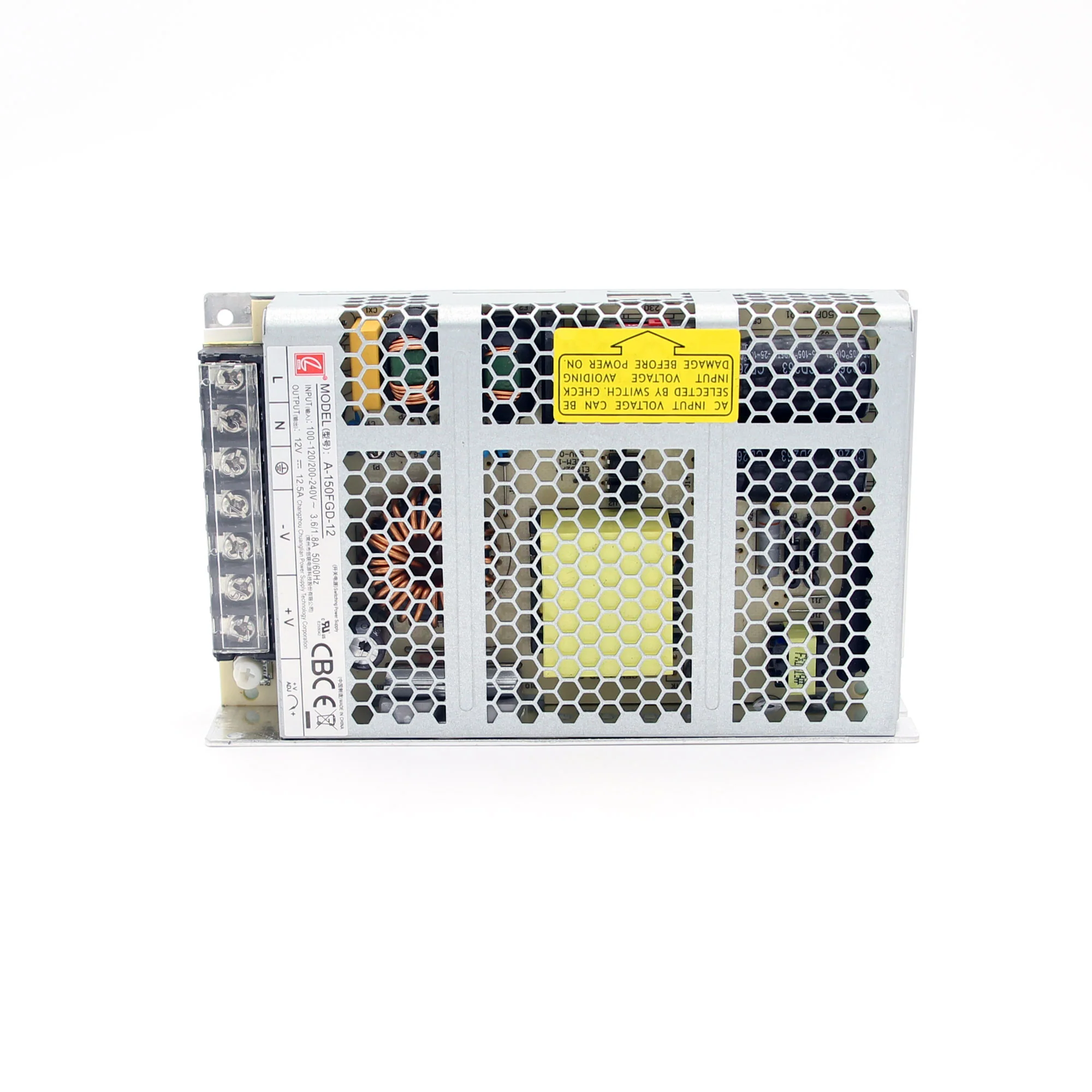 LED Switching Power Supply - 150W Enclosed Power Supply - 12V DC