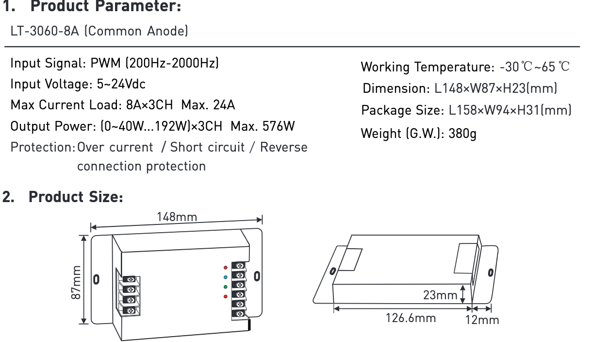 NFC programmable RGBCW Matter LED Controller MA-C5
