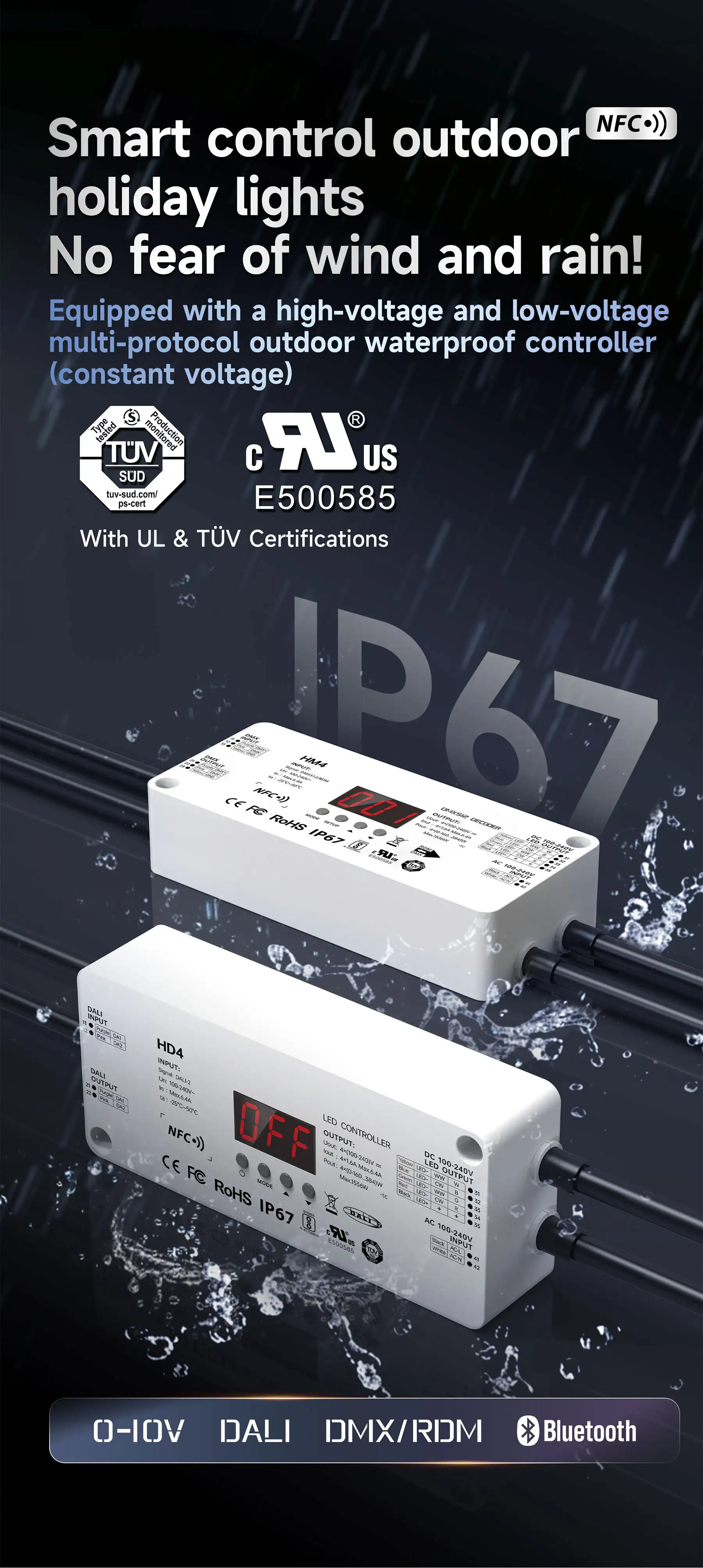NFC programmable RGBCW Matter LED Controller MA-C5