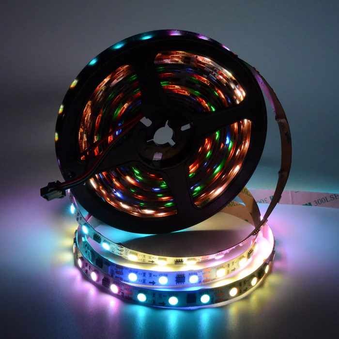 5m Digital Addressable RGBWW Strip Light - Color-Chasing LED - UCS2904 SPI 5050 RGBWW LED Strip Light - 12V - IP20