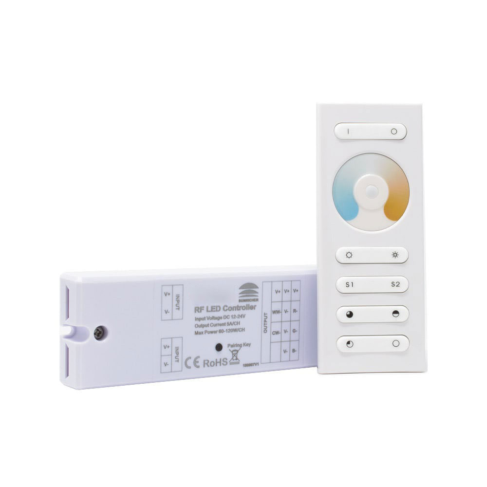 Sunricher RF Dual Colour (CCT) LED Remote & Receiver