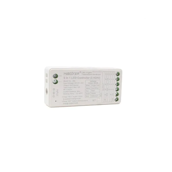 SR5L MiBoxer 5-In-1 RF (2.4G) Controller (12V & 24V)