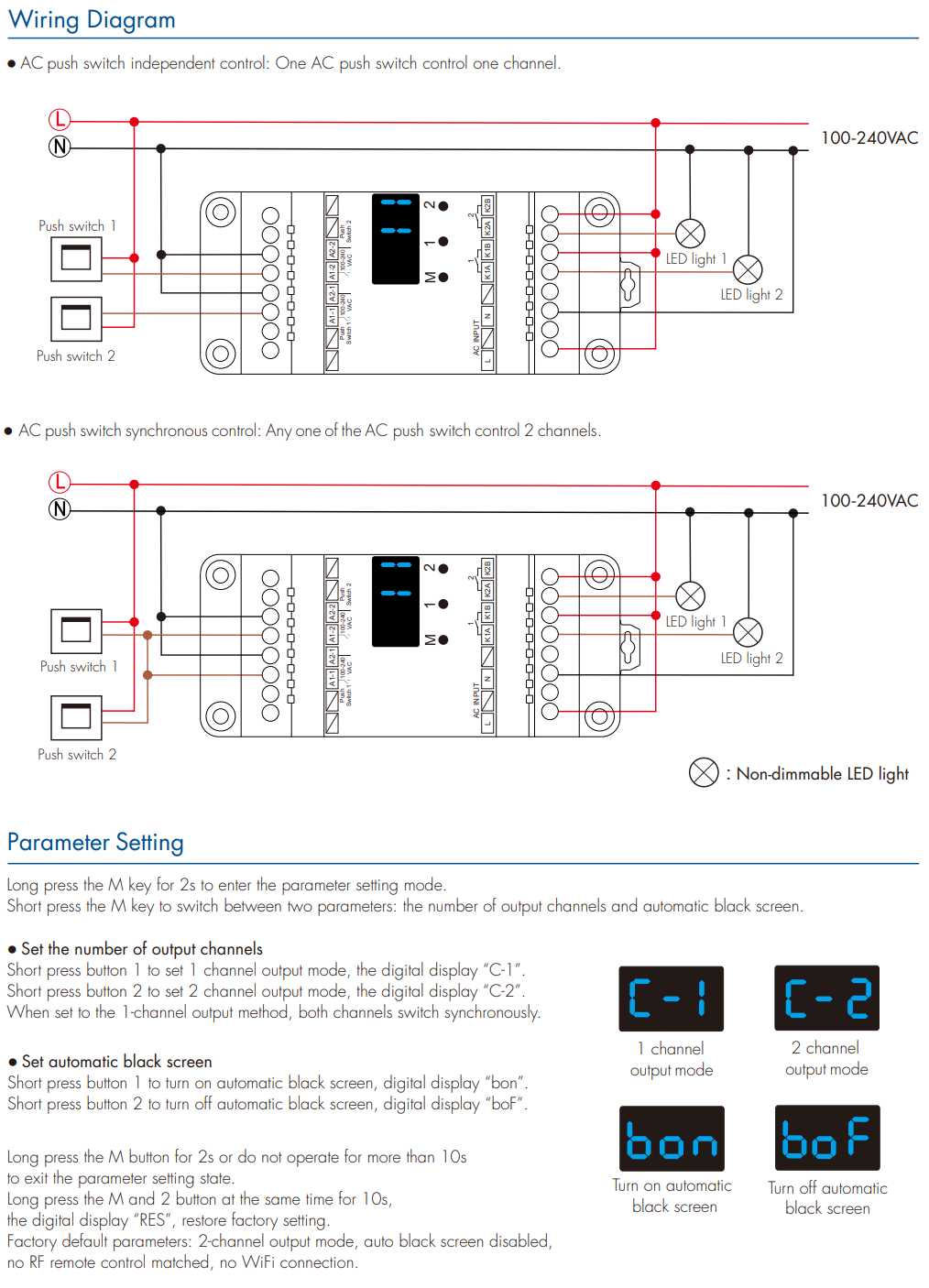 LED Waterproof DMX512 and RDM Decoder - 4 Channel - 5 Amp - 12-36V - Digital Display - DS-WDMX45