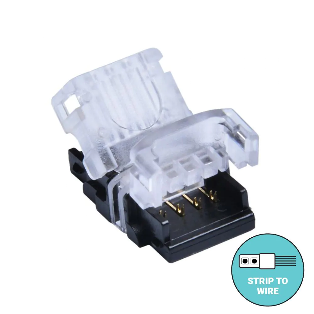 Hippo Strip to Wire IP20 4pins 10mm RGB (Pack of 10)