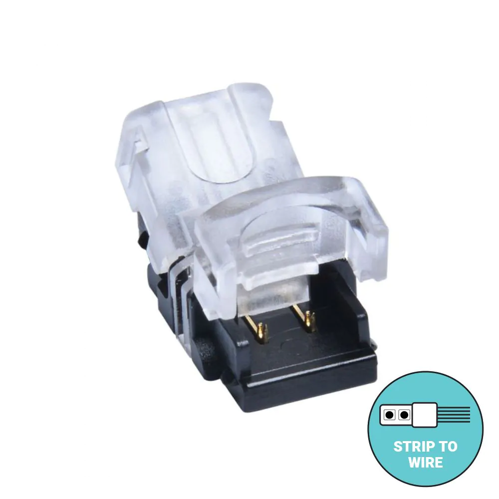 Hippo Strip to Wire IP54 2pins 8mm Single Colour (Pack of 10)