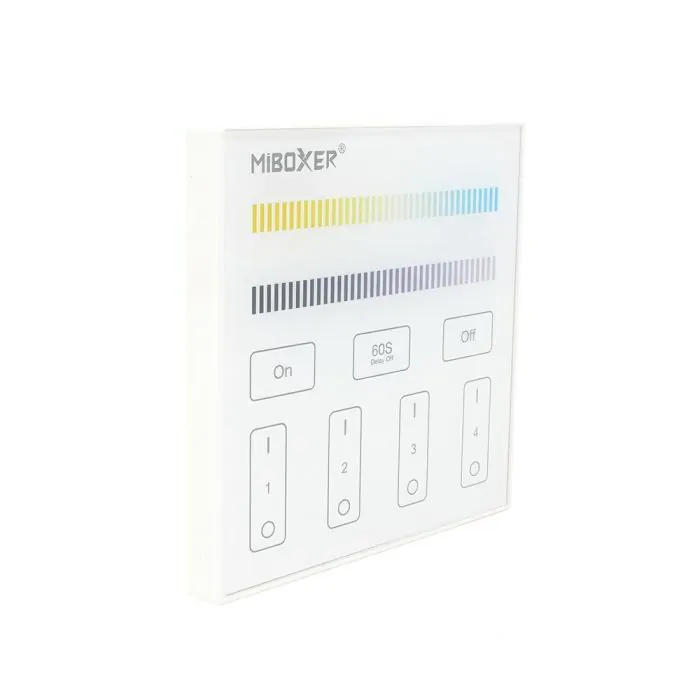 T2 MiBoxer Dual White 4-Zone Wall Panel Controller (Mains)