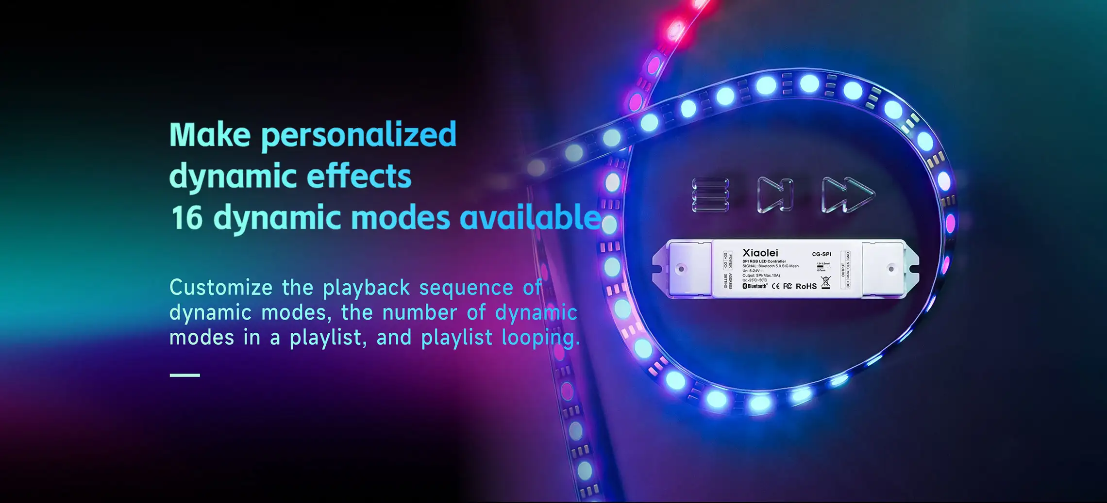 NFC programmable RGBCW Matter LED Controller MA-C5