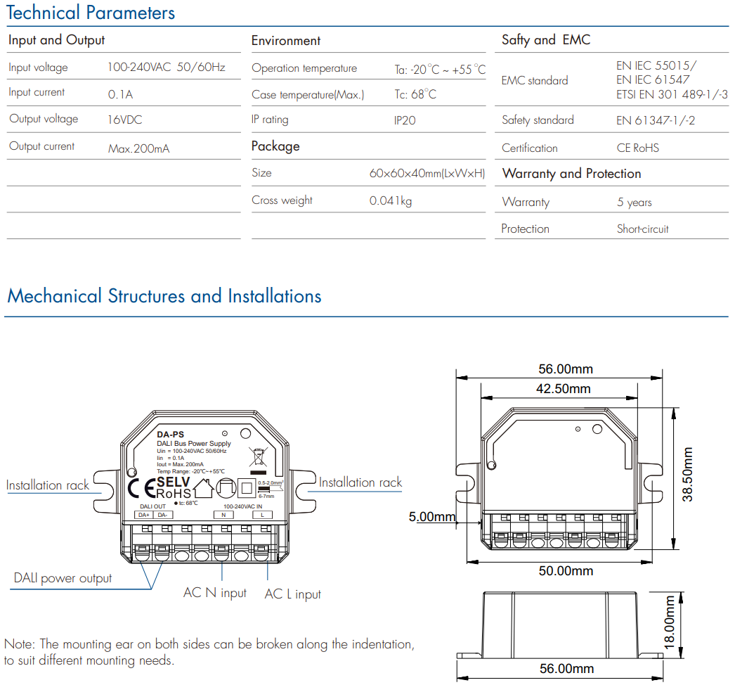 LED Waterproof DMX512 and RDM Decoder - 4 Channel - 5 Amp - 12-36V - Digital Display - DS-WDMX45