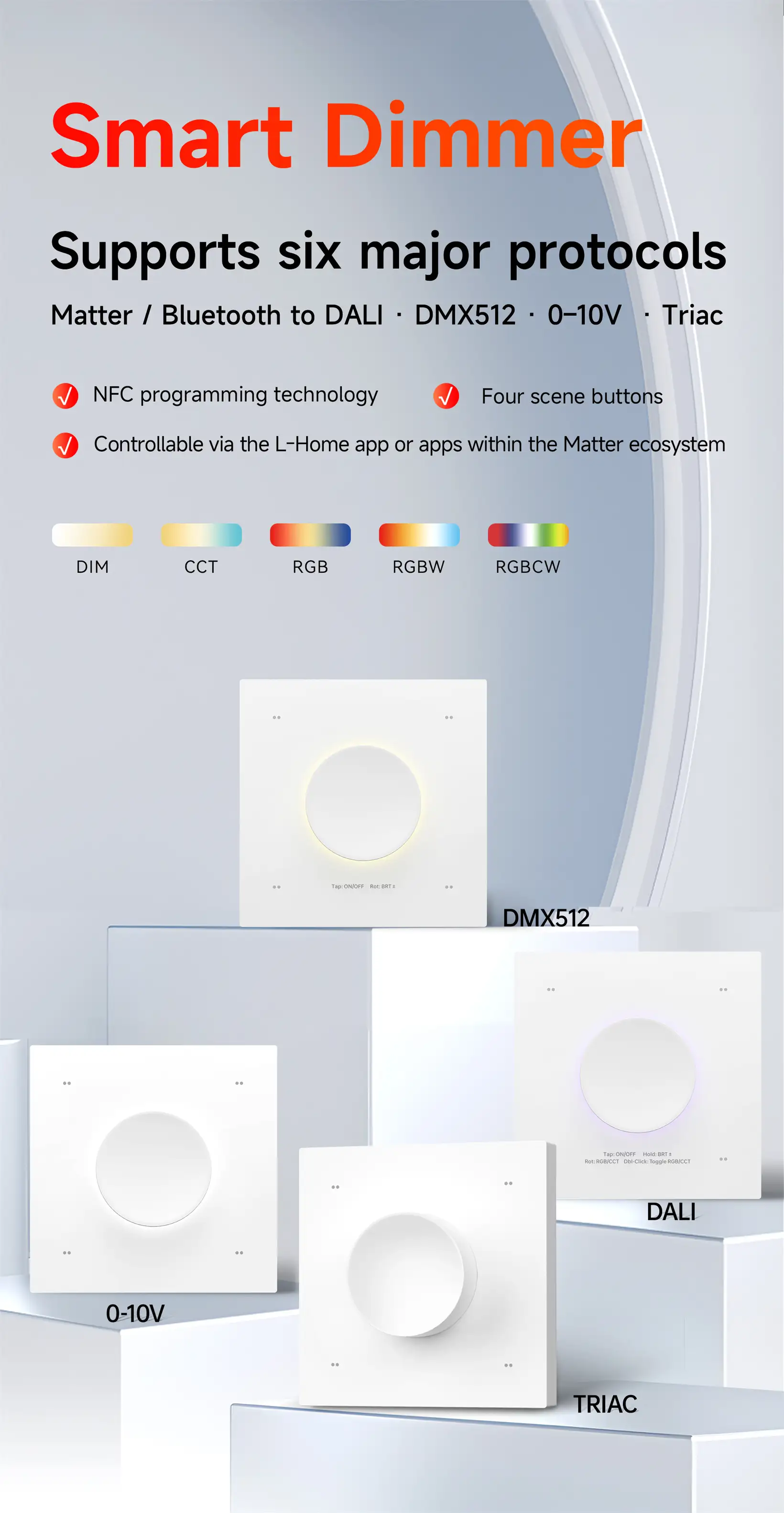 NFC programmable RGBCW Matter LED Controller MA-C5