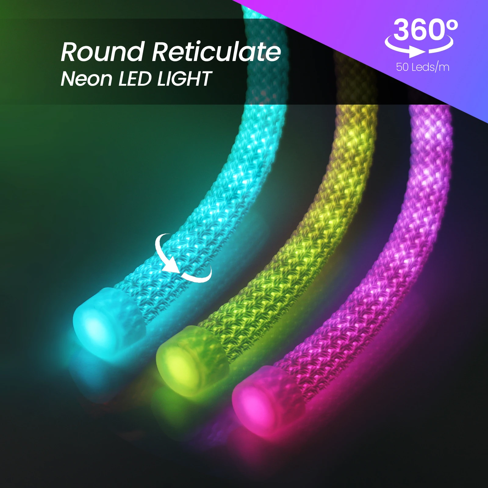 5m Mini Cool White Neon Flex 6000K 24V 4x10mm IP65 Waterproof 168LEDs/m