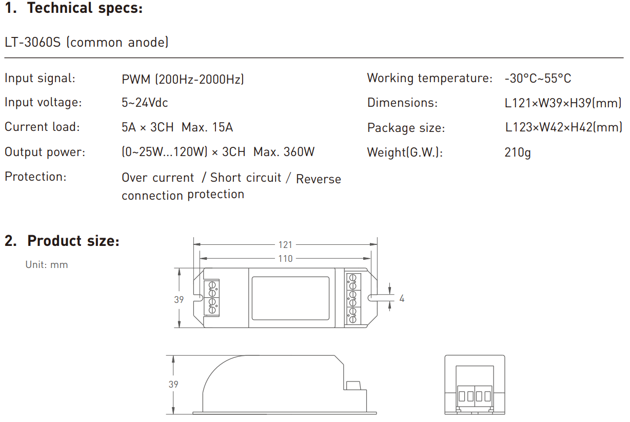 NFC programmable RGBCW Matter LED Controller MA-C5