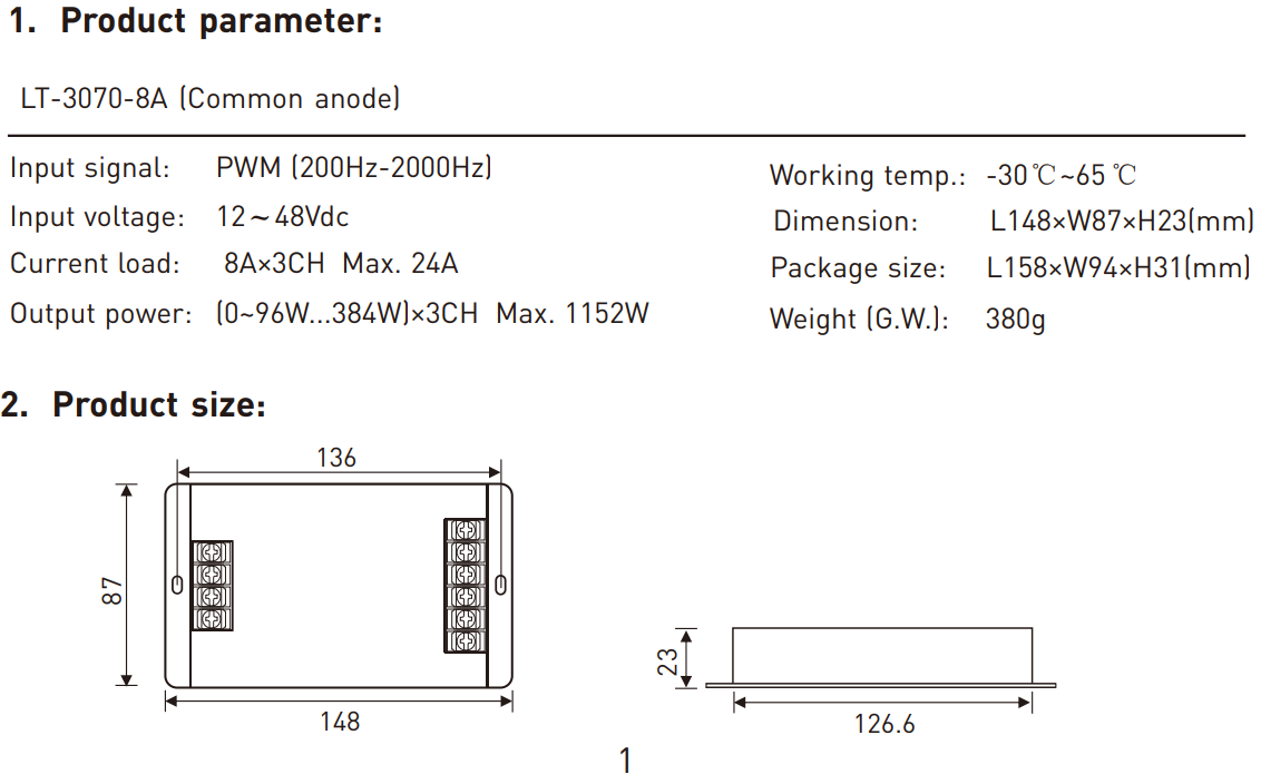 NFC programmable RGBCW Matter LED Controller MA-C5