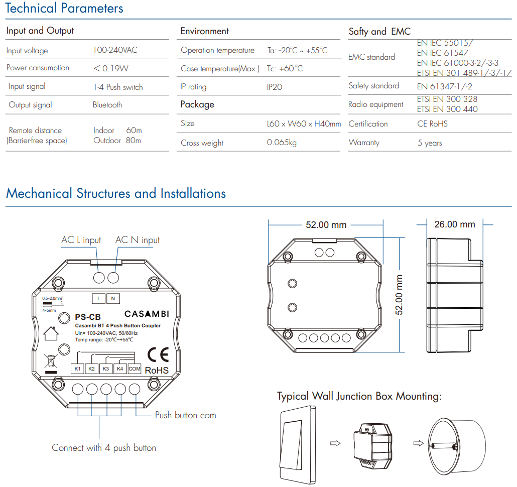 LED Waterproof DMX512 and RDM Decoder - 4 Channel - 5 Amp - 12-36V - Digital Display - DS-WDMX45
